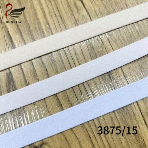 OEM Custom Color Size 18mm Durable Shiny Bra Elastic Strap Glossy Polyamide Shoulder Straps Bra Elastic Band