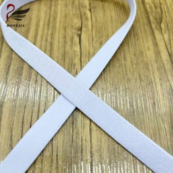 OEM Custom Color Size 18mm Durable Shiny Bra Elastic Strap Glossy Polyamide Shoulder Straps Bra Elastic Band