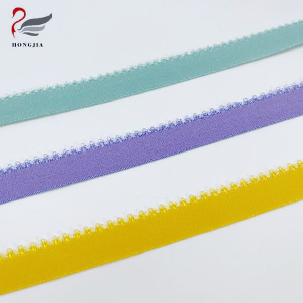 Factory Wholesale Multi-color Lingerie Straps Picot Elastic Trim Nylon Anti-slip Elastic Bra Strap