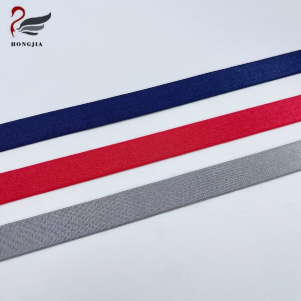 Factory Customizable Colors Shiny Elastic Nylon Jacquard Band Non-slip Bra Shoulder Strap for Clothing