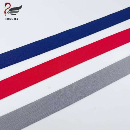 Factory Wholesale Multiple Color Soft Elastic Band Nylon Flat Webbing Strap Ant-slip Bra Shoulder Strap
