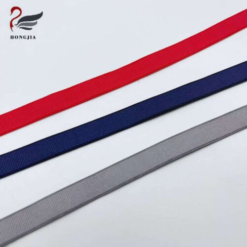 Factory Wholesale Single Color Plush Elastic Band Flat Ribbon Nylon Webbing Belts Elastic Bra Straps