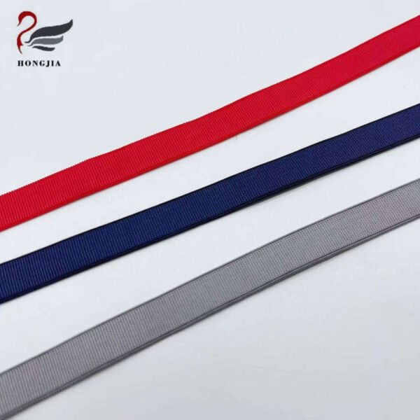 Factory Wholesale Single Color Plush Elastic Band Flat Ribbon Nylon Webbing Belts Elastic Bra Straps
