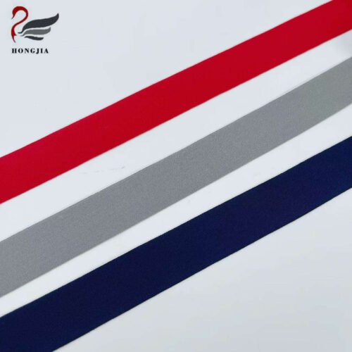 Wholesale Customizable logo Printed Soft Nylon Elastic Band Neck Strap Bra Lingerie Tape Elastic Webbing