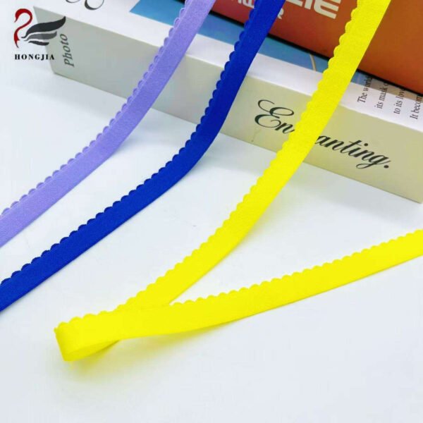 Factory Supply Nylon Picot Bra Elastic Band Underwear Shoulder Strap Plush Soft Bra Elastic Strap