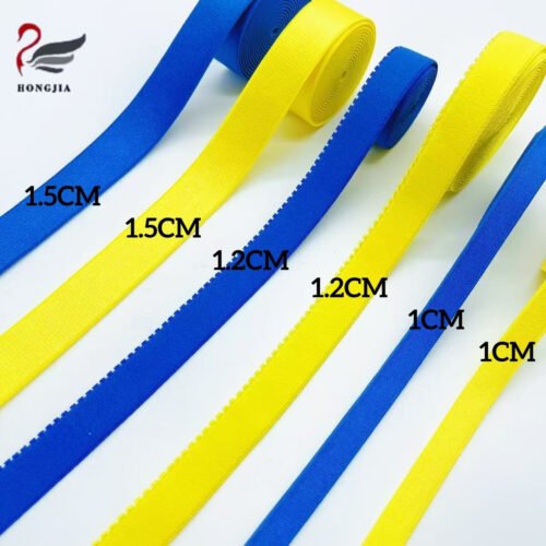 Wholesale Soft Nylon Plush Bra Elastic Band Picot Edge Shiny Elastic Underwear Trim Anti-slip Bra Shoulder Strap