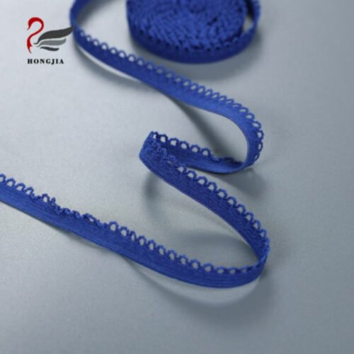 Factory Wholesale 8mm Picot Teeth Edge Lace Underwear Elastic Band Knitted Nylon Elastic Bra Strap