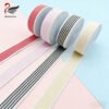 Factory Wholesale 25mm Colorful Striped Printing Elastic Band Bra Shoulder Strap Knitted Underwear Elastic Band