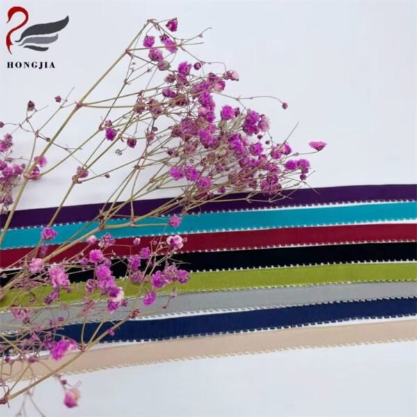 Wholesale Skin-friendly Nylon Knitted Picot Edge Elastic Band Non slip Plush Elastic Bra Strap for Underwear