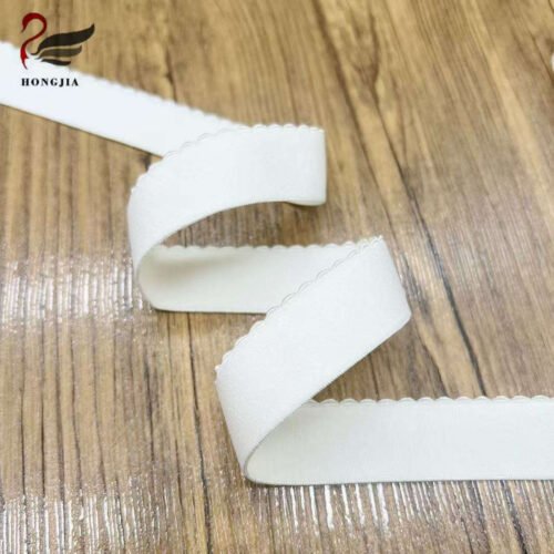 Factory Custom 20mm Picot Edge Soft Bra Strap Elastic Polyamide Plush Scalloped Bra Lingerie Elastic Band