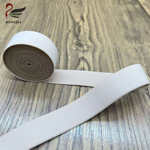 Wholesale 25mm Knitted Nylon Elastic Band Underwear Bra Elastic Tape Non slip Plush Elastic Band for Garment