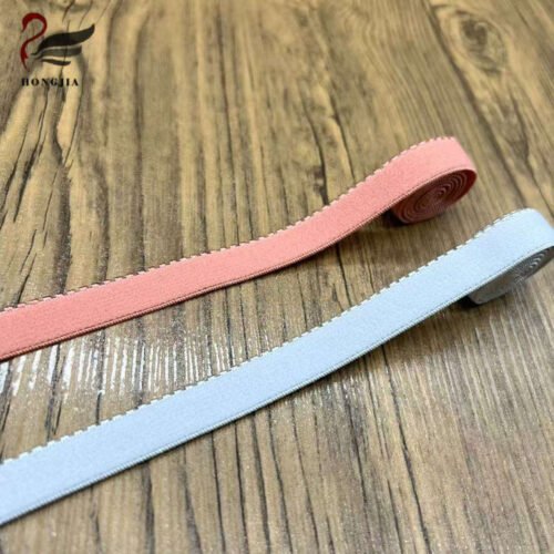 Wholesale 12cm Soft Plush Bra Elastic Band Non-slip Underwear Shoulder Strap Woven Picot Edge Elastic Bra Strap