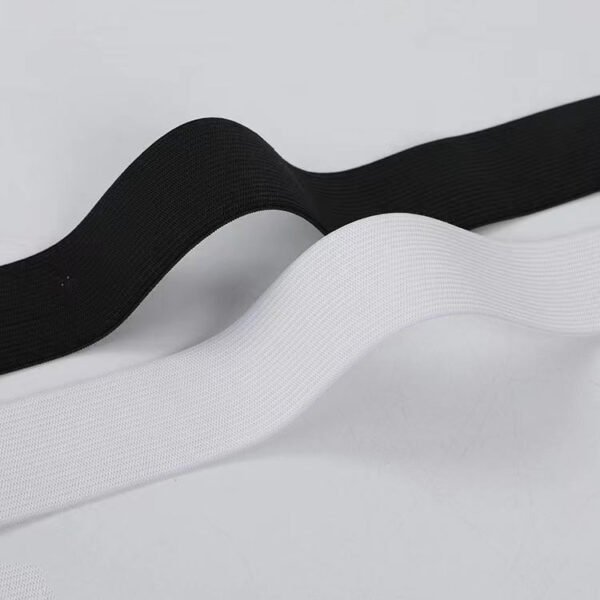 Wholesale Factory Custom Woven Elastic Tape Waistband for Underwear 25mm 30mm 40mm Bags Shoes Latex Jacquard Technics Time Lead