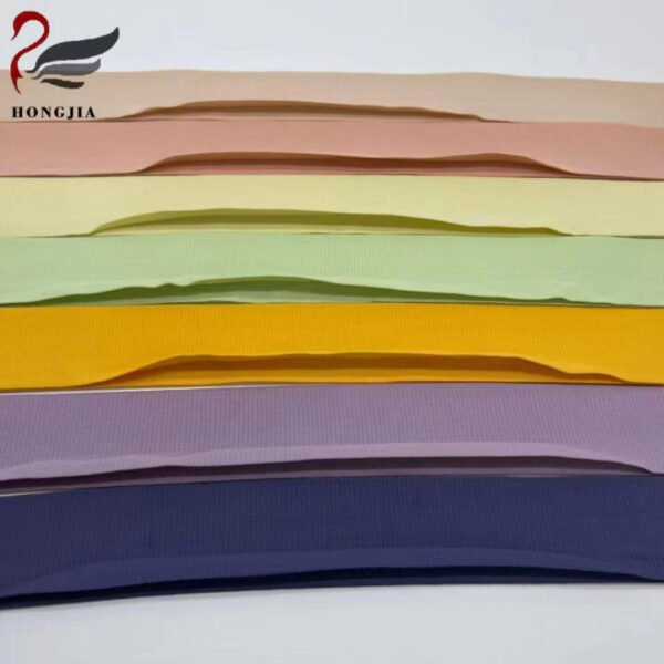 Main-01 Wholesale 35mm Colorful Nylon Underwear Edging Elastic Band Elastic Bra Strap Knitted Fold Over Elastic