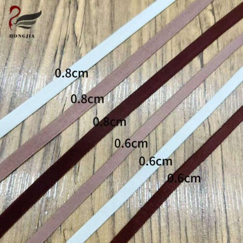 Main-01 High Quality 6mm 8mm Width Soft Polyamide Underwear Elastic Band Shoulder Strap Bra Elastic Strap