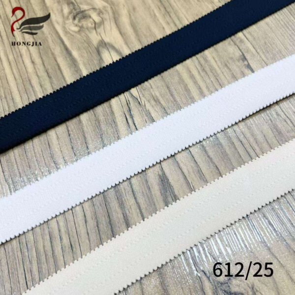 Custom Logo 25mm Polyamide Soft Non-slip Plush Lingerie Elastic Band Scalloped Picot Edge Elastic Bra Straps