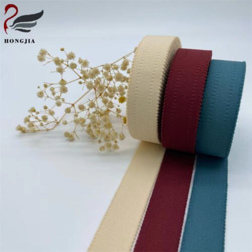 Wholesale Soft Plush Underwear Shoulder Straps Scalloped Lingerie Elastic Band Picot Edge Bra Elastic Strap