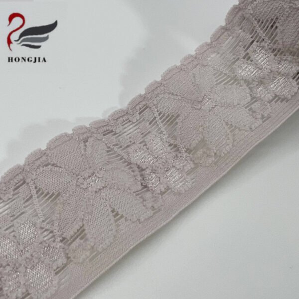 High Quality Lace Elastic Webbing Garment Underwear Shoulder Strap Fancy Jacquard Elastic Band for Sewing