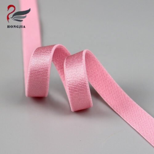 Factory Custom 10mm Glittery Nylon Bra Elastic Band Polyamides Shiny Bra Strap for Intimate Apparel