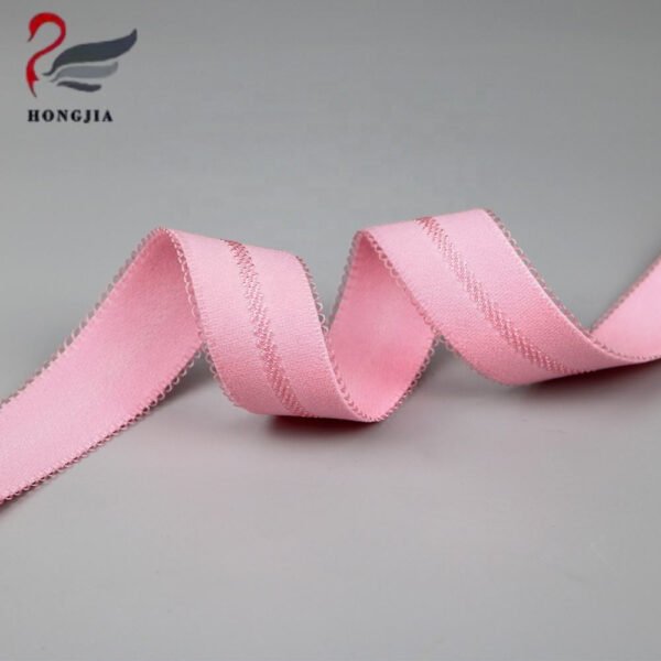 Factory Custom 25mm Soft Breathable Nylon Bra Elastic Strap Lace Elastic Trim Underwear Elastic Band