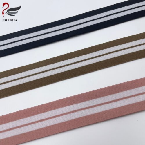Hongjia Webbing Custom Elastic Band for Bra Strap Waistband and Lingerie Elastic Strap