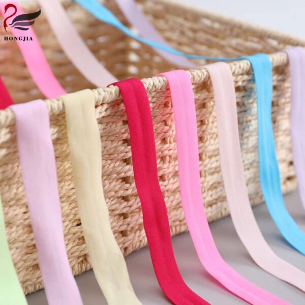 1.5cm Factory Direct Sales Folded Elastic Elastic Webbing Belt Nylon Elastic for Underwear