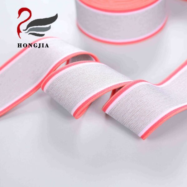 Factory Wholesale 35mm Gray Red Durable Knitted Underwear Elastic Waist Band Soft Nylon Jacquard Elastic Band