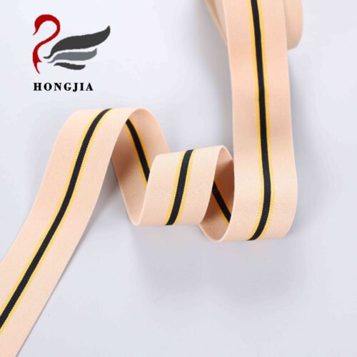Wholesale Eco-friendly 30mm Striped Knitted Nylon Underwear Elastic Band Elastic Waistband Jacquard Elastic Bands