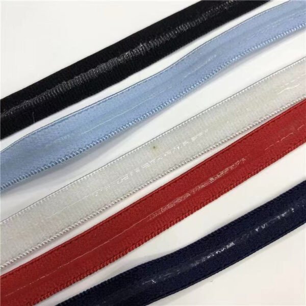 Wholesale Custom Color Soft Silicone Gripper Elastic Tape Anti-Slip Silicone Elastic Band for Garment