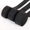 Custom Logo Black Durable Silicone Gripper Elastic Tape Non-slip Silicone Elastic Band for Garment
