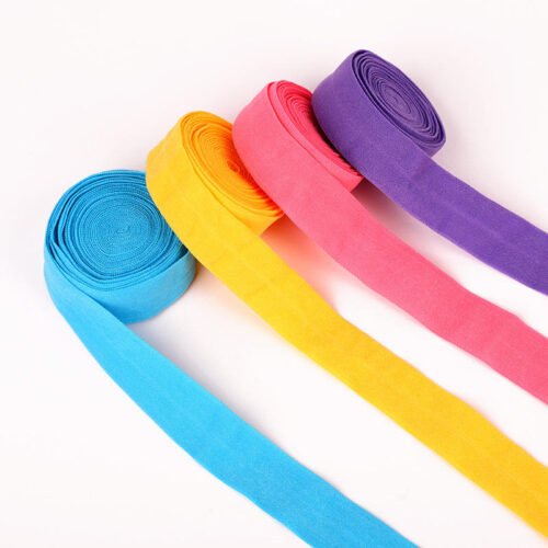 Custom Width Factory Elastic Webbing Fold Over Elastic Belt Nylon Elastic for Garment