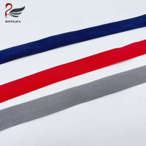 Factory Wholesale Solid Color Soft Nylon Elastic Waistband Band Edging Webbing Flat Fold Over Elastic