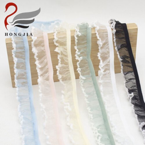 Customized 20 mm Lace Elastic Webbing Sewing Accessories Garment Elastic Band Lace Frontal