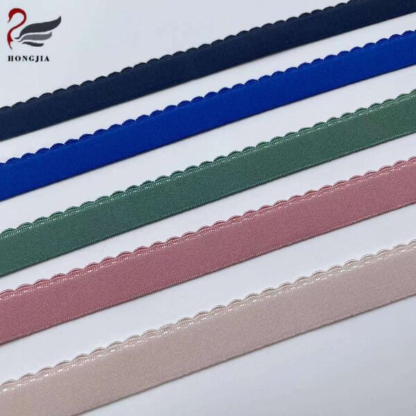 ISO Certified 15mm 20mm Soft Picot Edge Elastic Band Nylon Underwear Shoulder Strap Plush Bra Elastic Strap