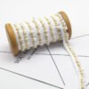 Excellent Quality Nylon Stretch Wooden Ear Lace Trims Ribbons Baby Shoes Garment Elastic Band for Sewing