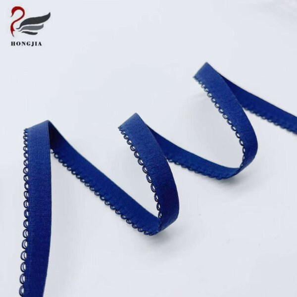 OEM ODM Multiple Color Wavy Nylon Underwear Elastic Band Elastic Lace Trim Picot Edge Elastic Bra Straps