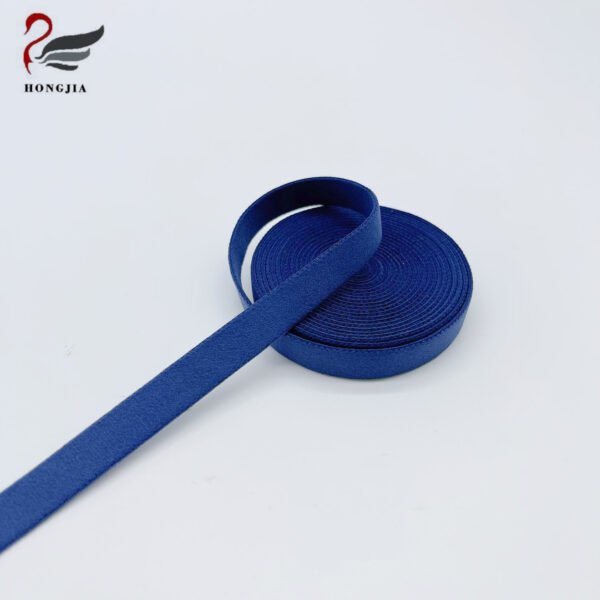 Factory Sales Custom logo Color Velvet Jacquard Elastic Band Nylon Soft Elastic Webbing Bra Elastic Strap