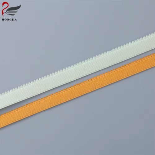 Wholesale Customize Color Picot Edges Elastic Band Bra Shoulder Strap Soft Nylon Elastic Band