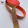High Quality Colorful 20mm Shiny Glitter Elastic Band Nylon Underwear Elastic Webbing Bra Strap