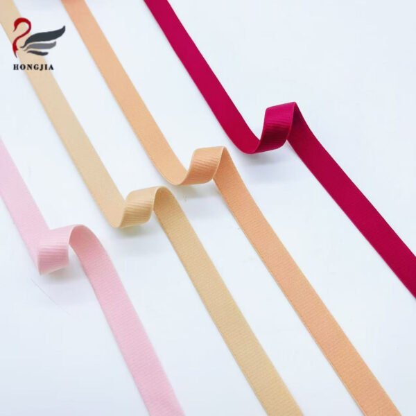 Wholesale 10mm Smooth Shiny Stain Bra Shoulder Strap Ribbing Elastic Band Bra Straps Elastic for Underwear Lingerie