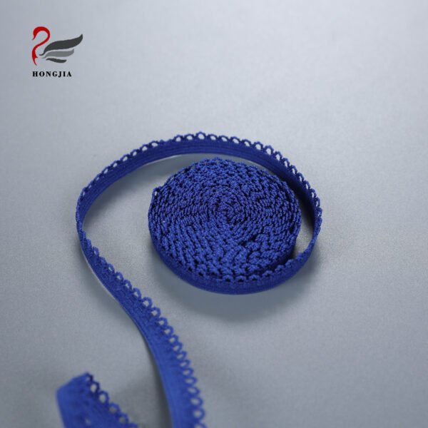 Factory Wholesale 8mm Picot Teeth Edge Lace Underwear Elastic Band Knitted Nylon Elastic Bra Strap