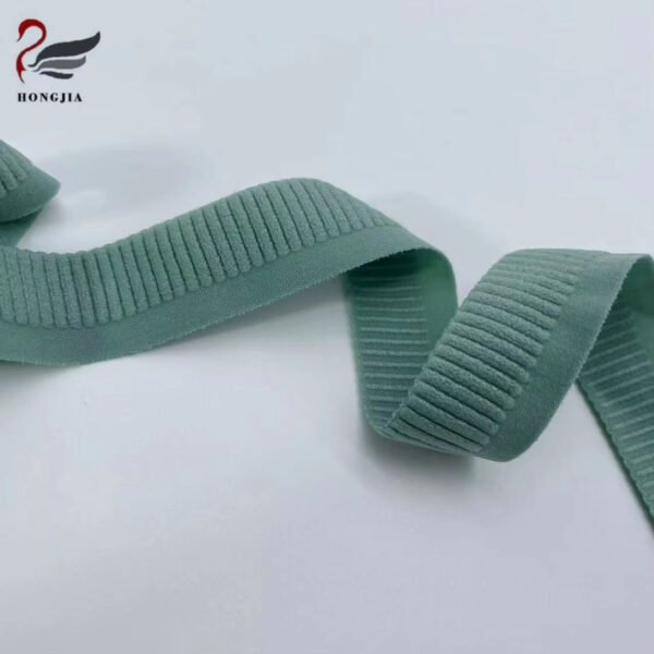 Factory Suuply Half-ribbed Jacquard Elastic Band Plush Nylon Underwear Elastic Band Anti-slip Elastic Bra Strap