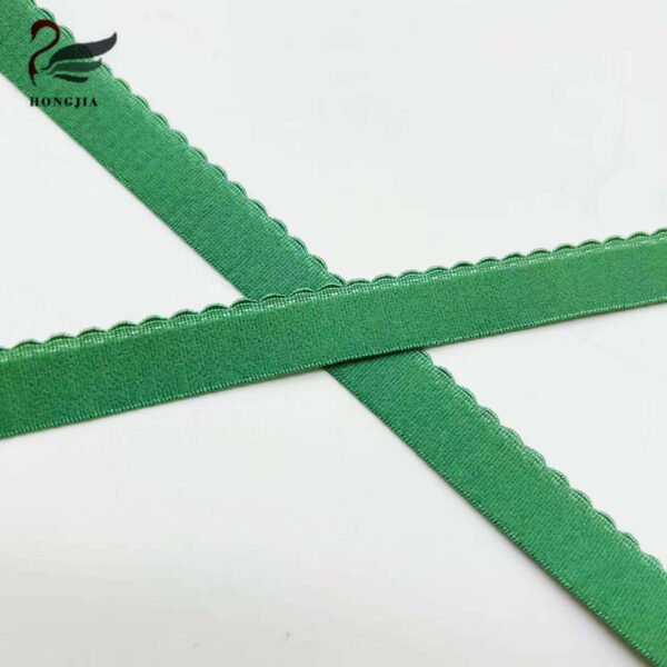 Wholesale 15mm Plush Picot Edge Elastic Band Soft Underwear Elastic Waistband Nylon Non slip Elastic Bra Strap Band