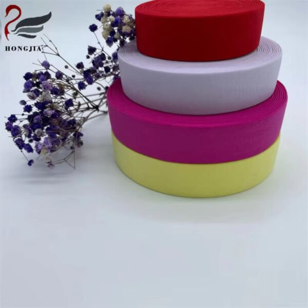 Wholesale 15mm Knitted Ribbing Elastic Band Elastic Band Nylon Non slip Plush Bra Strap Elastic for Underwear