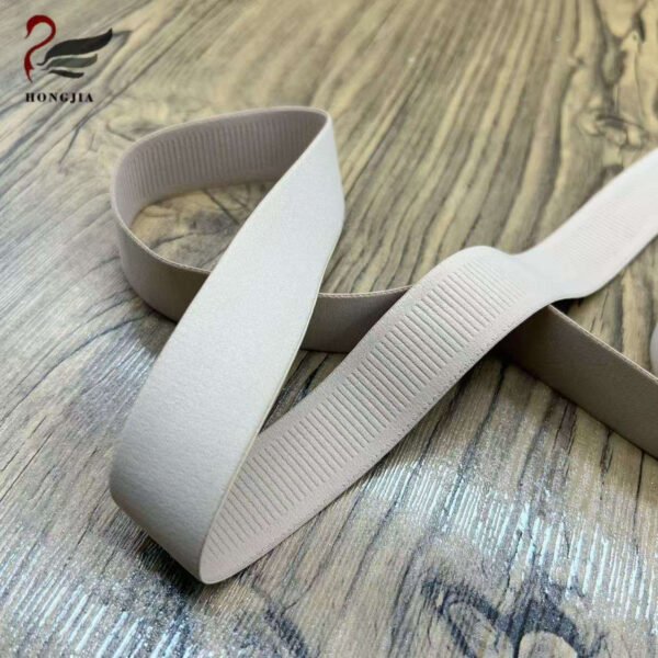 Wholesale 25mm Knitted Nylon Elastic Band Underwear Bra Elastic Tape Non slip Plush Elastic Band for Garment