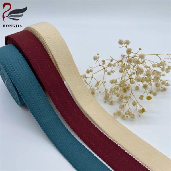 Wholesale Soft Plush Underwear Shoulder Straps Scalloped Lingerie Elastic Band Picot Edge Bra Elastic Strap