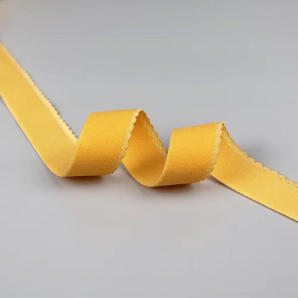 Main-02 High Quality Soft Plush Scalloped Lingerie Elastic Band Polyamides Picot Edge Bra Strap Elastic