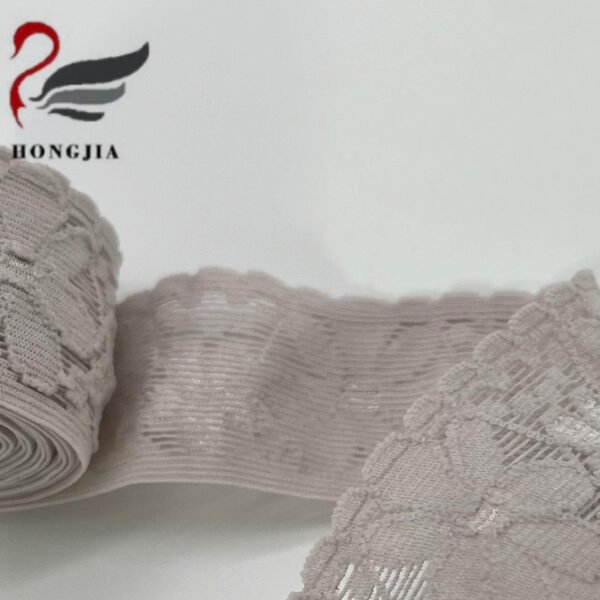High Quality Lace Elastic Webbing Garment Underwear Shoulder Strap Fancy Jacquard Elastic Band for Sewing