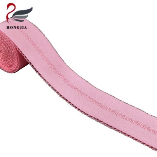 Factory Custom 25mm Soft Breathable Nylon Bra Elastic Strap Lace Elastic Trim Underwear Elastic Band