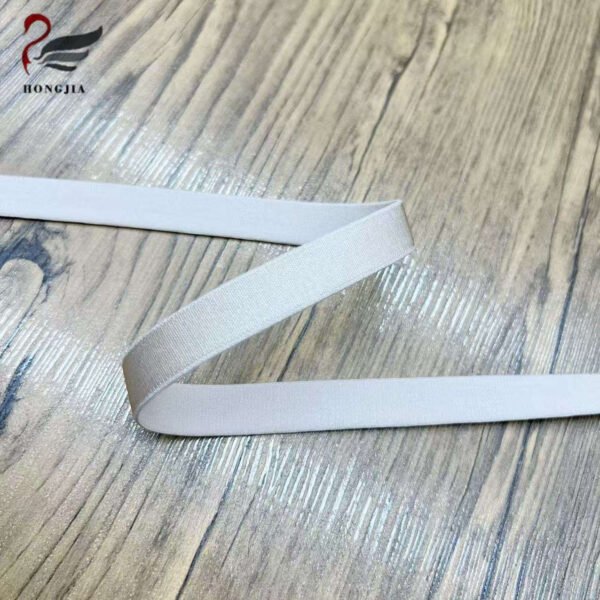 Customized Logo Colors 15mm Shiny Nylon Bra Elastic Strap Glossy Polyamide Bra Elastic Band Shoulder Straps for Bras